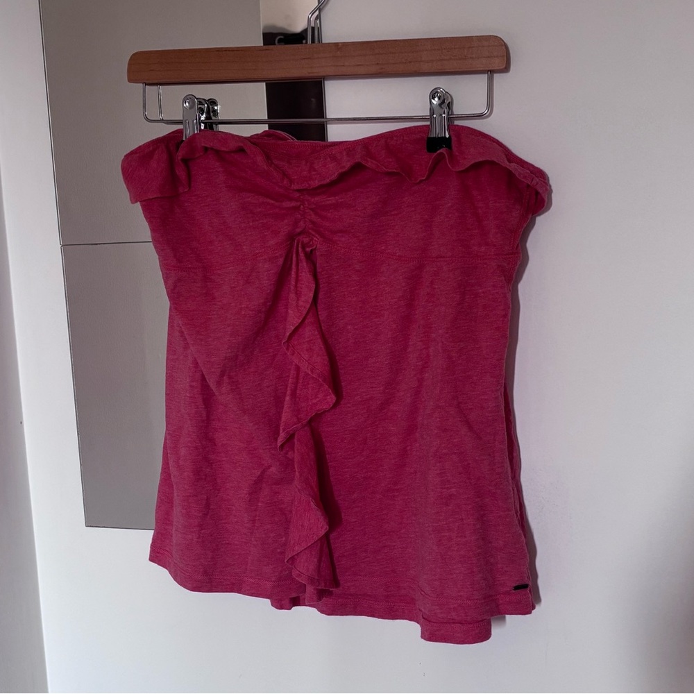 Garage Strapless Ruffle Tube Top
